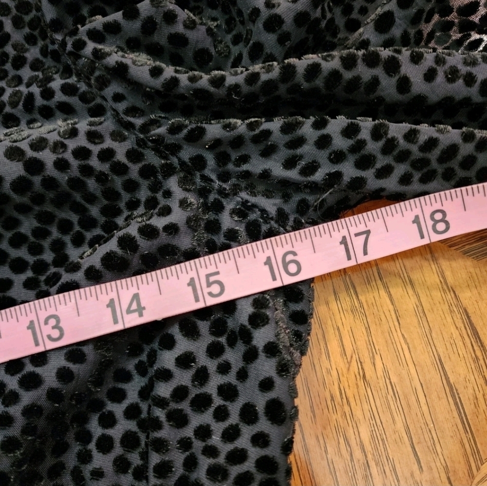 Express • Black Velvet Polka Dot Dress - Picture 10 of 12